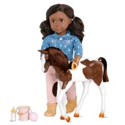 Our Generation 18" Equestrian Doll & Horse Set - Daveen with Foal