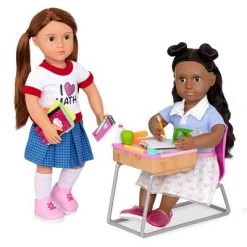 Our Generation Flying Colors School Desk & Supplies Accessory Set for 18" Dolls