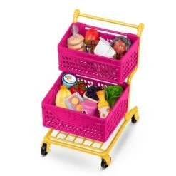Our Generation Grocery Day Shopping Cart Pink & Yellow Accessory Set for 18" Dolls -Our Generation Store unnamed file 411