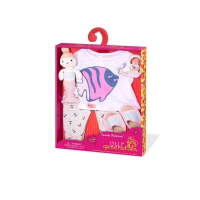 Our Generation Seaside Sleepover with Plush Mermaid Pajama Outfit for 18" Dolls 4 Our Generation Seaside Sleepover with Plush Mermaid Pajama Outfit for 18" Dolls - Image 2