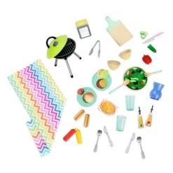 Our Generation Picnic Table Set with Play Food Accessories for 18" Dolls - Pink -Our Generation Store unnamed file 673