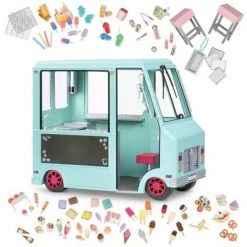 Our Generation Sweet Stop Ice Cream Truck with Electronics for 18" Dolls - Light Blue -Our Generation Store unnamed file 684