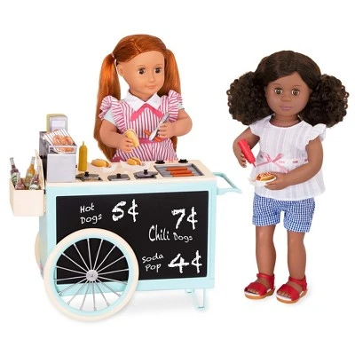 Our Generation Hot Dog Cart Accessory with Play Food for 18" Dolls - Retro Collection 7 Our Generation Hot Dog Cart Accessory with Play Food for 18" Dolls - Retro Collection - Image 5