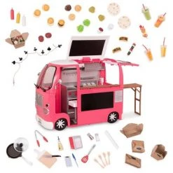 Our Generation Grill to Go Food Truck Playset with Electronics for 18" Dolls - Pink -Our Generation Store unnamed file 746