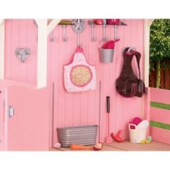 Our Generation Horse Barn Playset for 18" Dolls - Saddle Up Stables - Pink