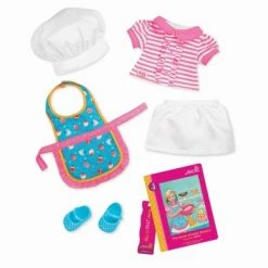 Our Generation 18" Posable Cooking Doll Jenny with Gourmet Kitchen Playset & Storybook (Red) -Our Generation Store unnamed file 800