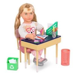 Our Generation Brilliant Bureau Home Desk Accessory Set for 18" Dolls