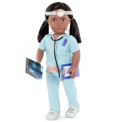 Our Generation 18" Doctor Doll with Scrubs Outfit - Cierra 4 Our Generation 18" Doctor Doll with Scrubs Outfit - Cierra - Image 2