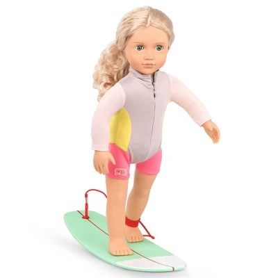 Our Generation Coral with Storybook & Accessories 18" Posable Surfer Doll 5 Our Generation Coral with Storybook & Accessories 18" Posable Surfer Doll - Image 3